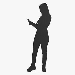 Young Woman Silhouette 3D model