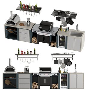 Equipment 5 Grill Tools 3D model