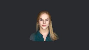 Beautiful blonde woman- Realistic bust head ready