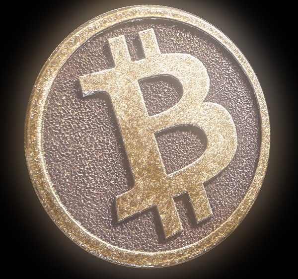 Bitcoin cryptocurrency 3D model