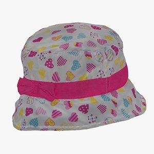 3D model baby hat 02 raw