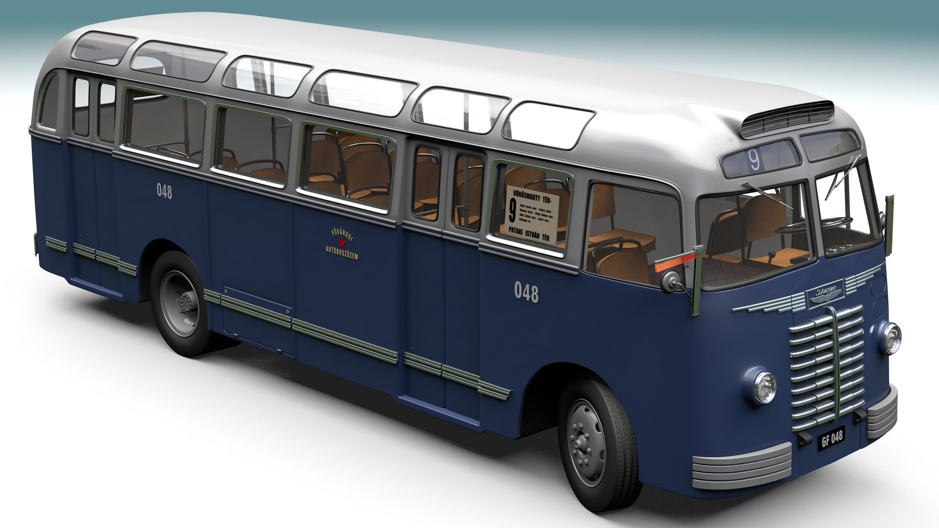 Ikarus 30 Hungarian City Bus 1951 3D model - TurboSquid 1904436