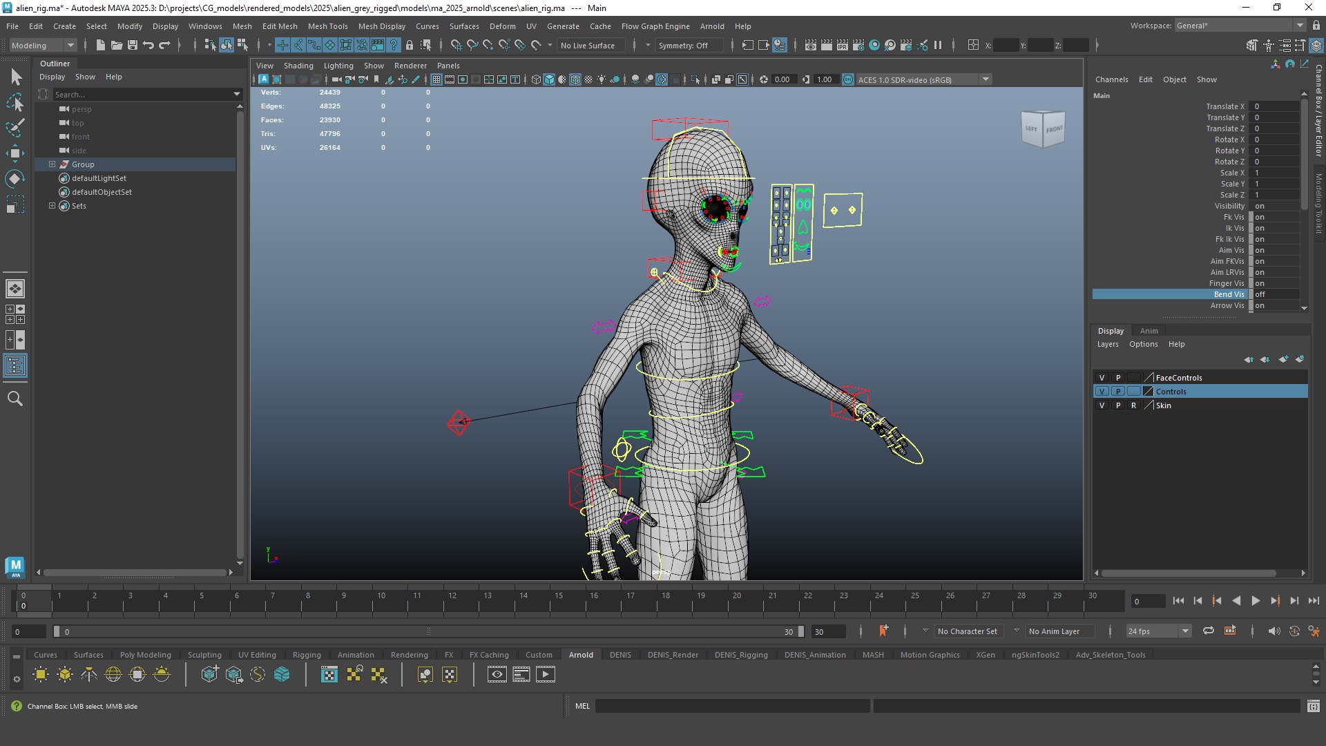 Grey Alien PBR Rigged 3D model https://p.turbosquid.com/ts-thumb/Xf/HhRzlI/vW/alien_rigged_maya_screenshot_02/jpg/1764330070/1920x1080/fit_q87/4dc96e5ea0079e9786819312e43628e439f289c2/alien_rigged_maya_screenshot_02.jpg