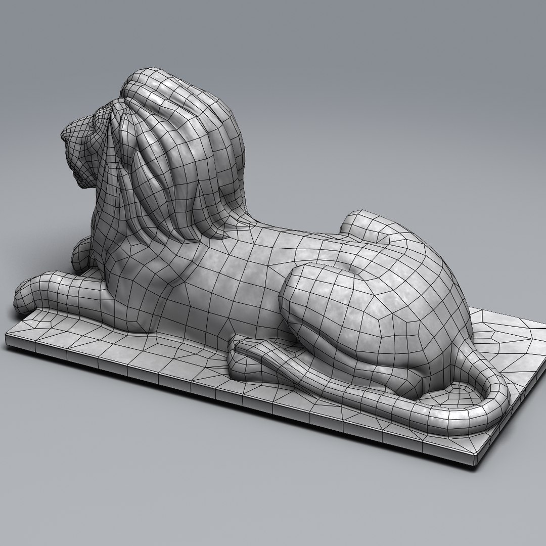 Lion Statue Statue007 3d Model   Leow 0002 