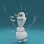 snow snowman olaf 3D model