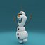 snow snowman olaf 3D model