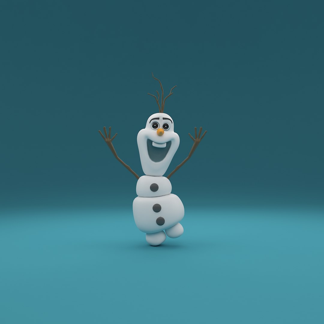 Snow Snowman Olaf 3D Model - TurboSquid 1686923