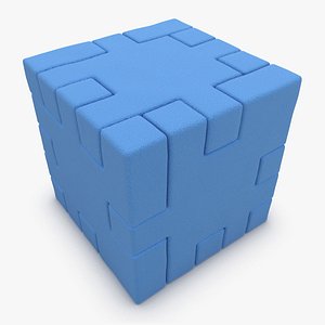 3dsmax happy cube blue