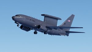 Boeing E-7 Wedgetail rigged and animated with cockpit