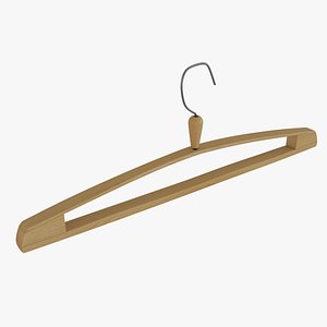 wooden clothes hanger 3D