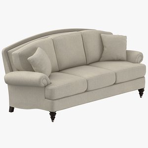 traditional 3 seater sofa 3D model