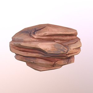 3d desert rock model