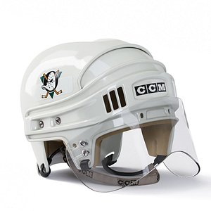 realistic ducks ccm hockey helmet model
