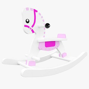 horse rocking pink 3D