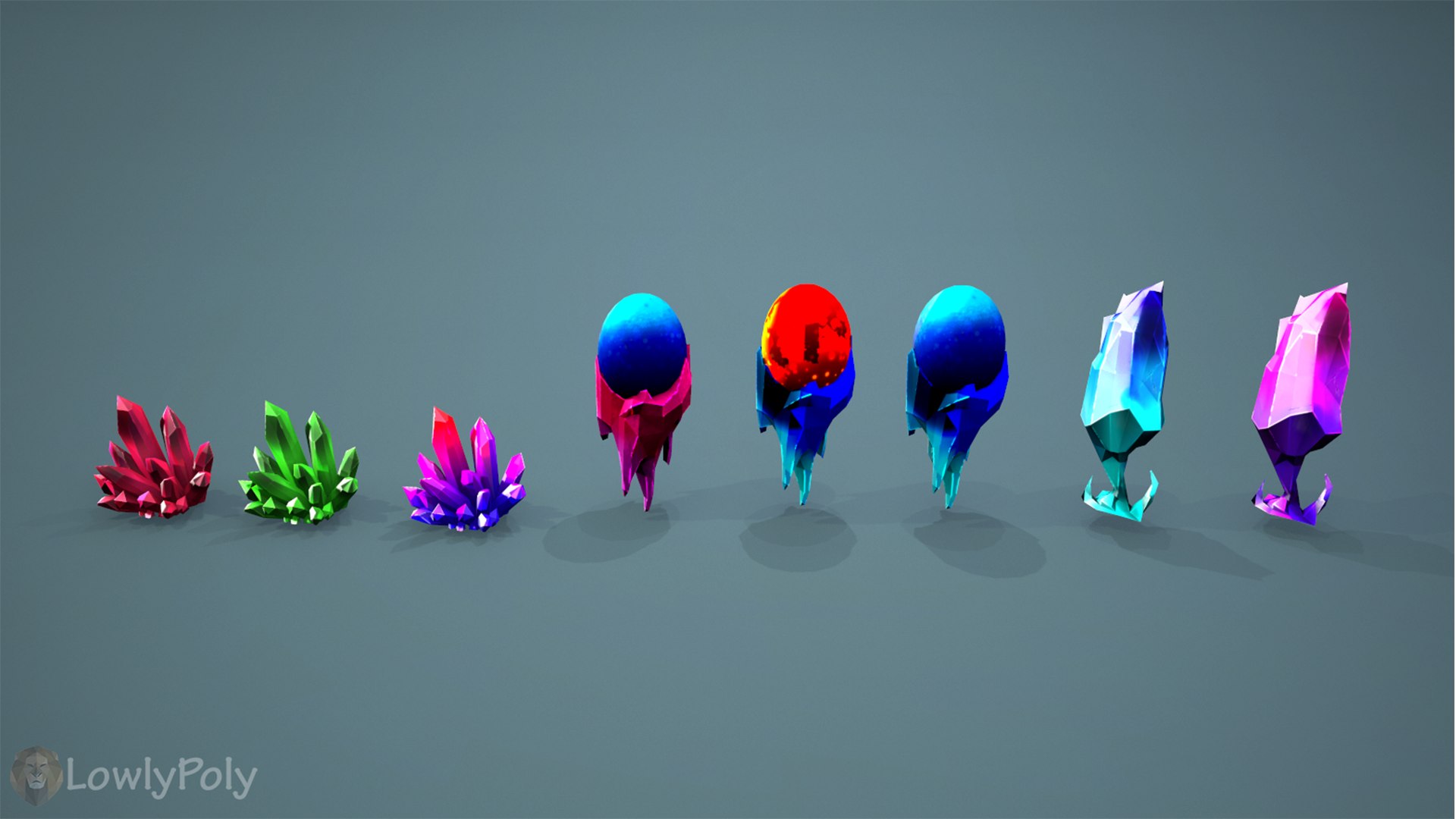 Stylized Crystal Collection 3D Model - TurboSquid 1789521