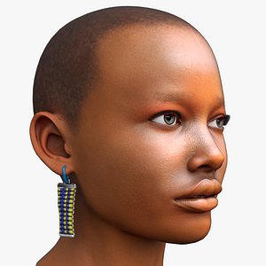 african woman head model