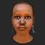 Femme africaine en tête de jeu prête