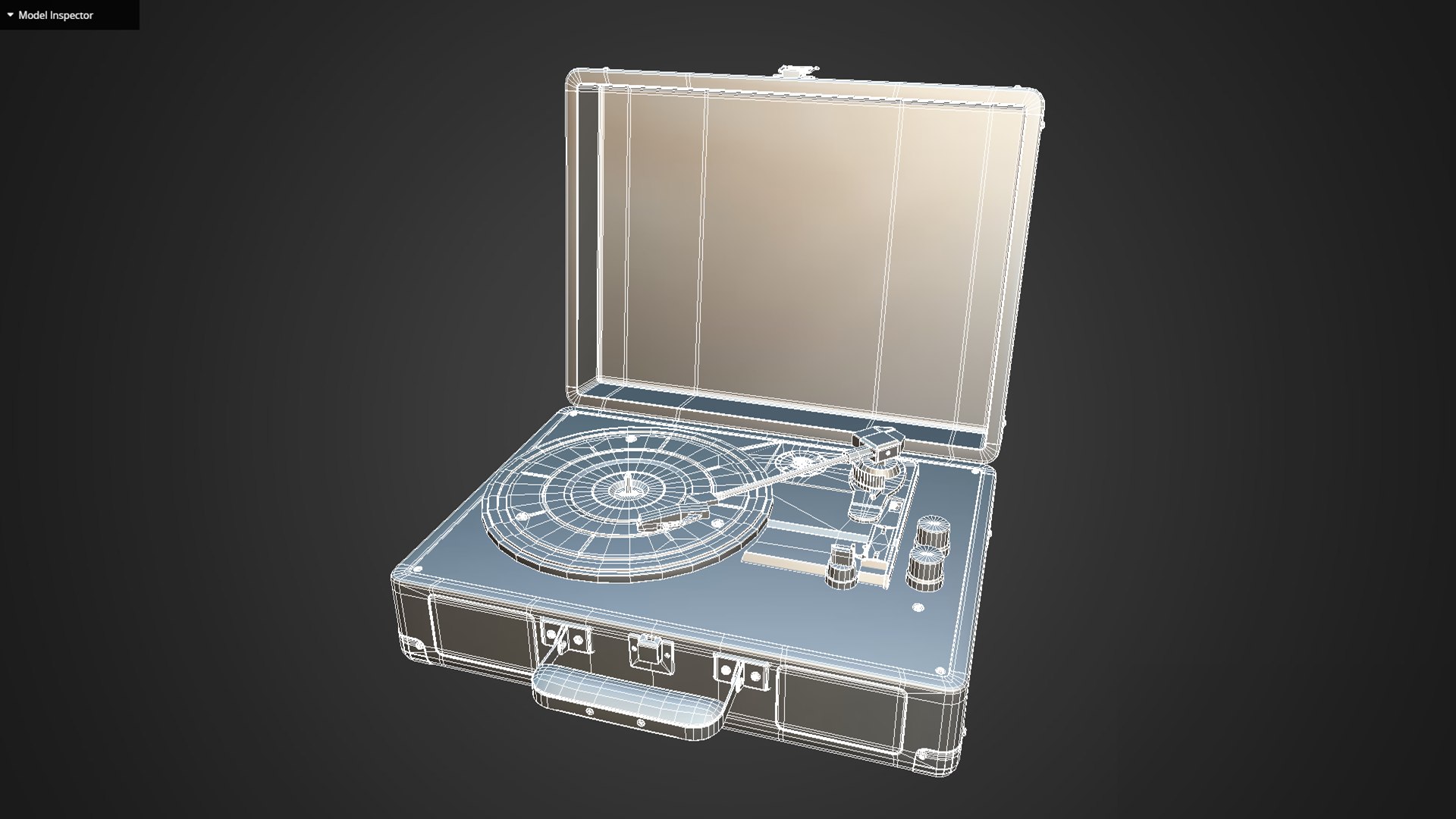 3D Model Game Ready Vintage Turtable LP Player - TurboSquid 2082787