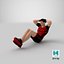 Fitness Trainer Doing Crunches