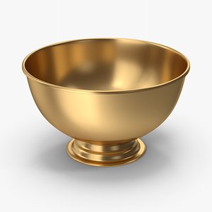 Gold Champagne Bowl 3D model