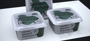 SPINACH ARTICHOKE DIP CONTAINER 184g 2024 3D