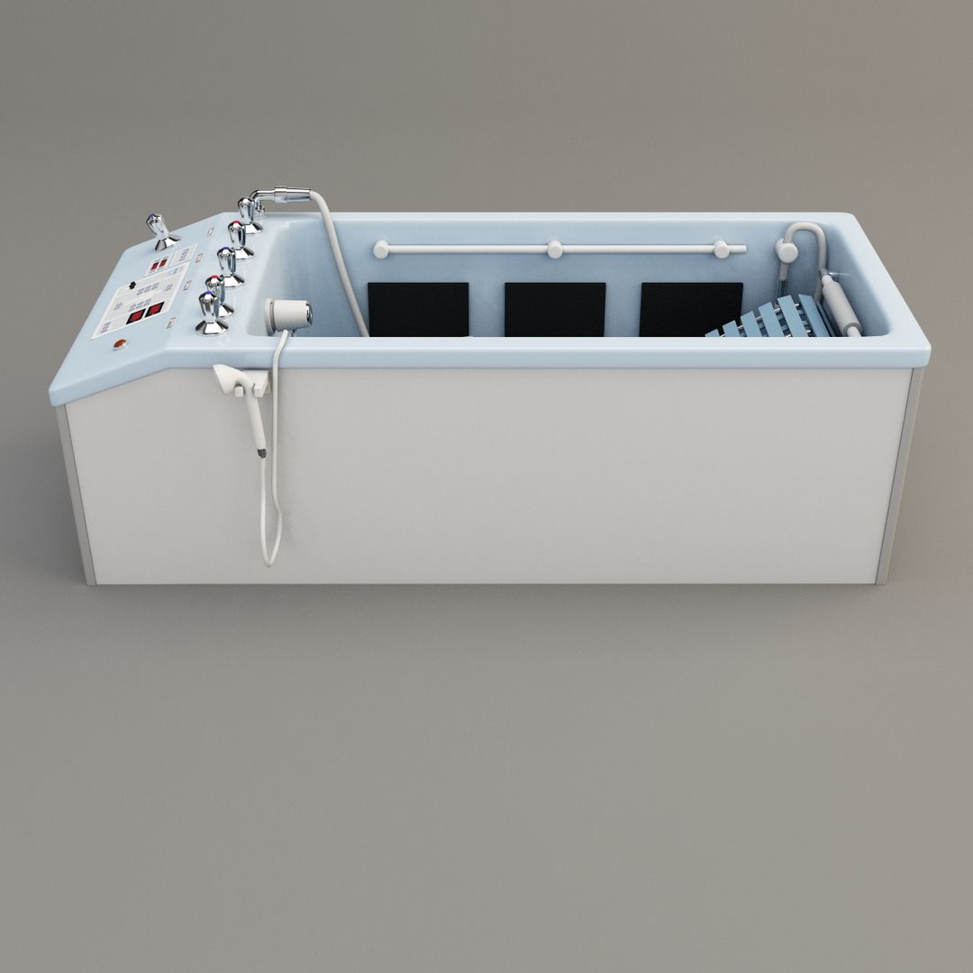3d model commercial combined hydromassage bath
