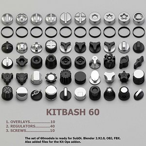 Hard Surface Kitbash Regulators Screws Overlays