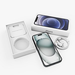 IPhone 15 Black Unboxed 3D model