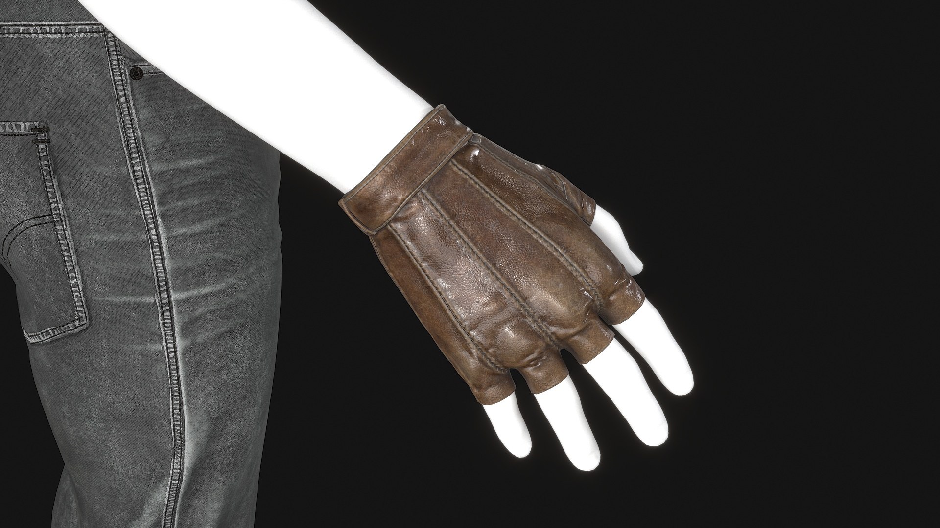 3D Fingerless Leather Glove model https://p.turbosquid.com/ts-thumb/Xf/pY3aRT/wY/gloves_0000_03/jpg/1771044118/1920x1080/fit_q87/7d3f852f04d878a9b4bd58c6137cc0e47cb23d56/gloves_0000_03.jpg