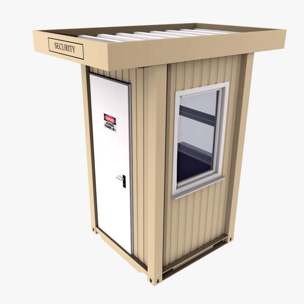 3D OBJ Security Booth Guard