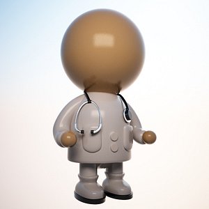 medical doctor toon 3d max