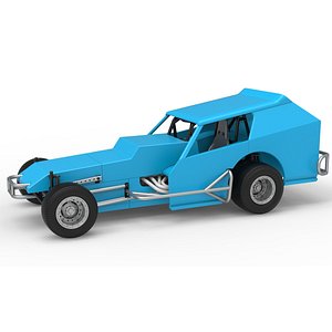 Vintage Dirt Modified stock car Version 8 Scale 1 to 25 3D model