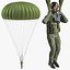 Pára-quedas com piloto militar dos EUA