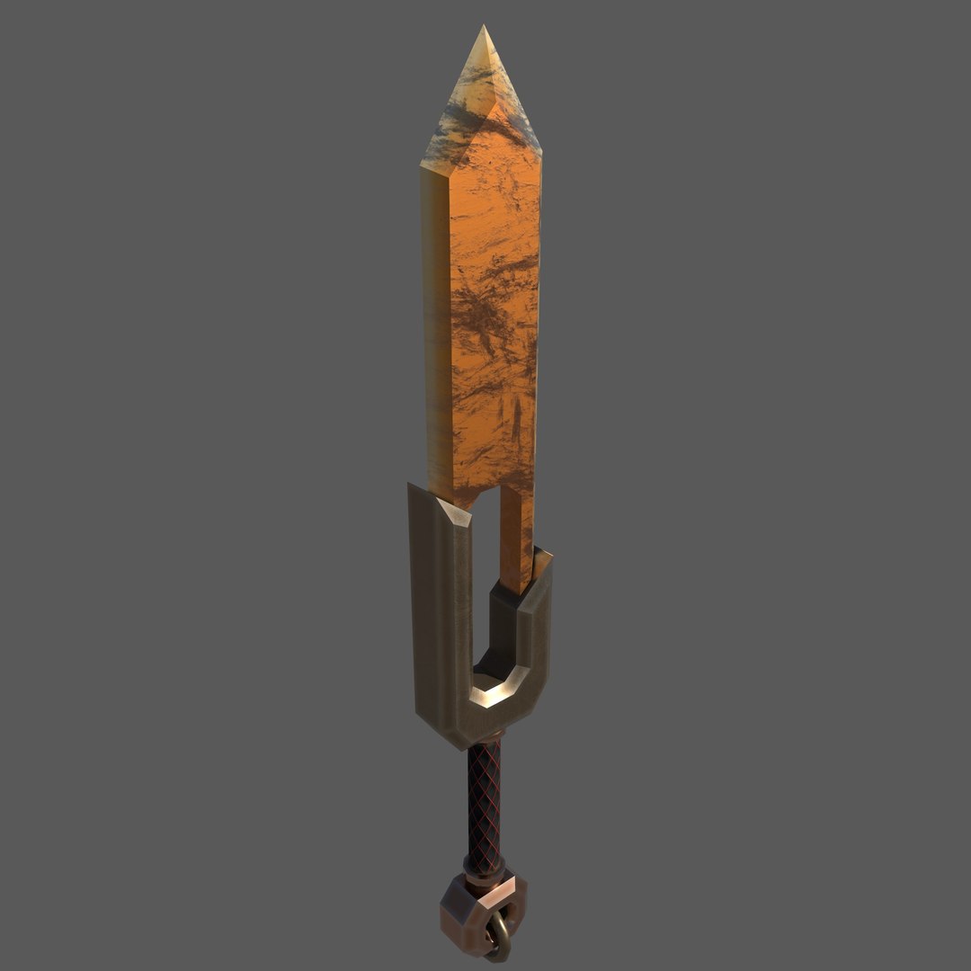3D Game Ready Low Poly Fantasy Great Sword model - TurboSquid 1851143