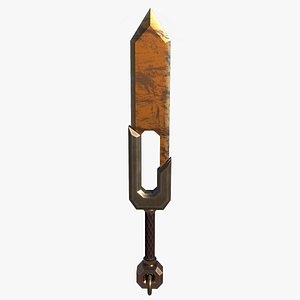 3D Game Ready Low Poly Fantasy Great Sword model