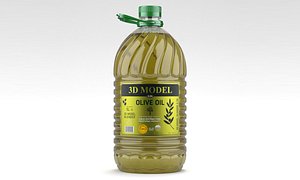 3D Olive Oil Bottle model
