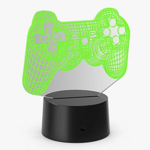 Console Controller 3D Lamp Green