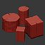 slab table stump 3D model
