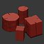 slab table stump 3D model