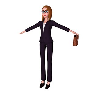 3D business woman