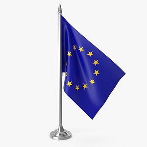 3D Table Flag - Europe model