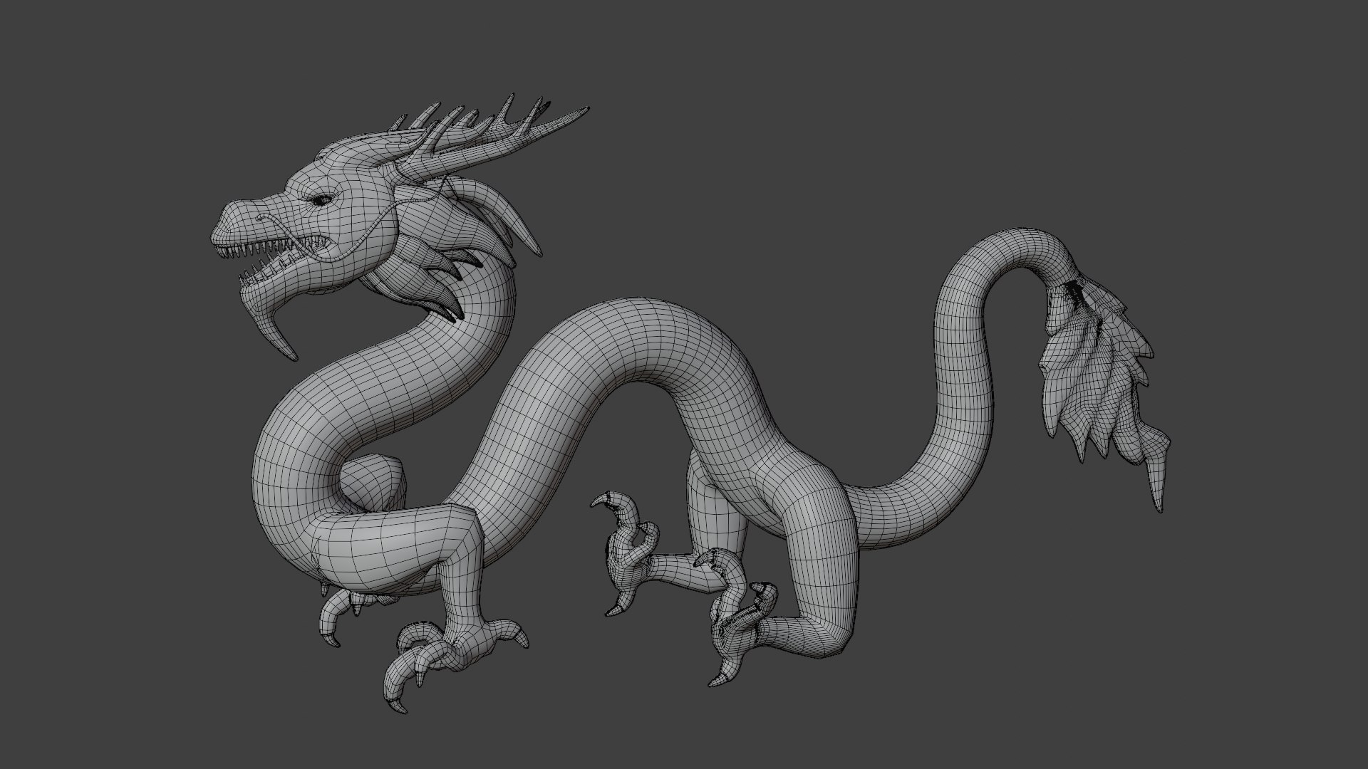 Golden Dragon China Low-poly 3D Model 3D - TurboSquid 1854903