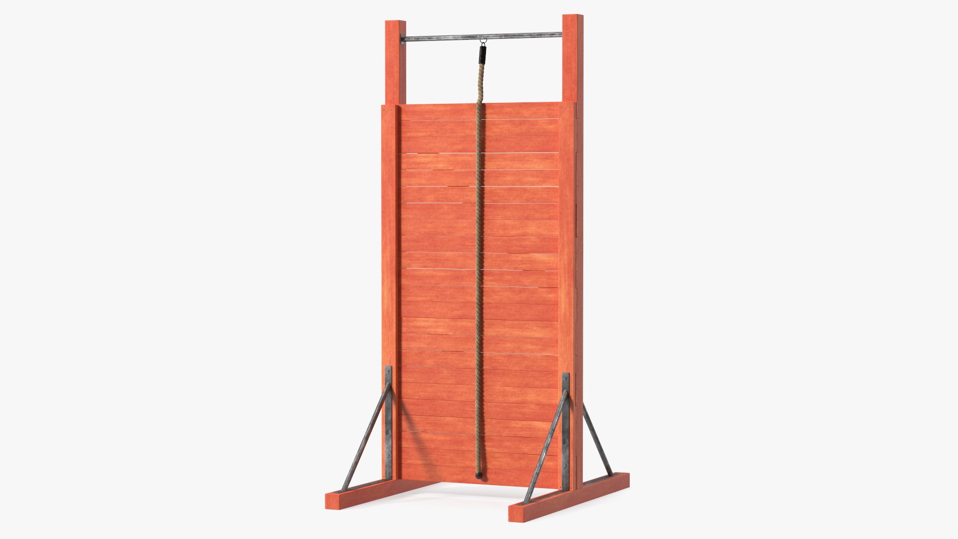 Obstacle Course Wall with Rope 3D model preview