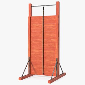 3D Obstacle Course Wall with Rope model