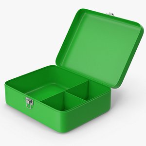 Green Opened First Aid Box