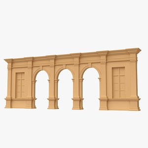 3D Arch and Window Panel  011-1 model