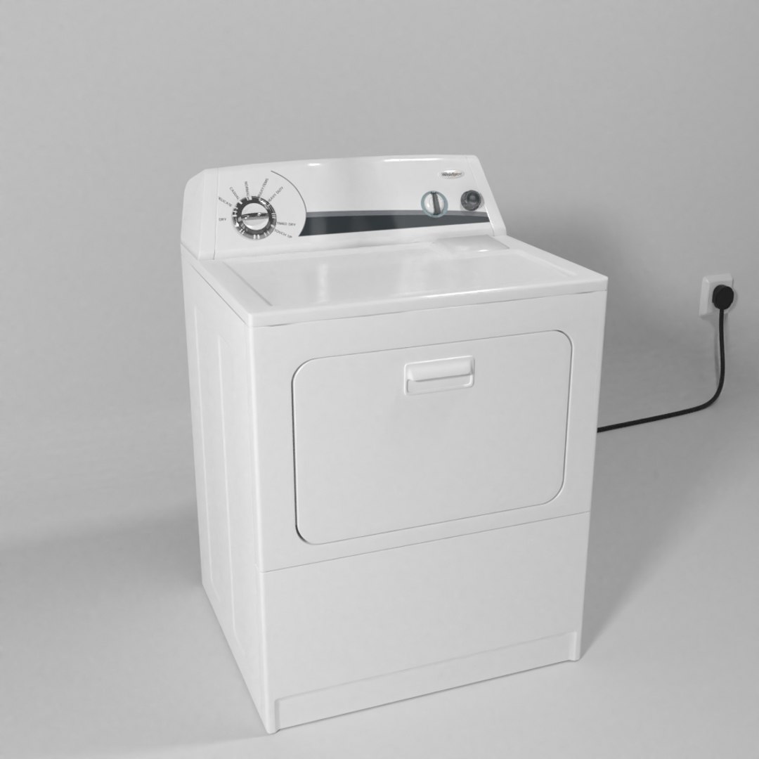 Whirlpool Dryer 3D Model TurboSquid 1659595