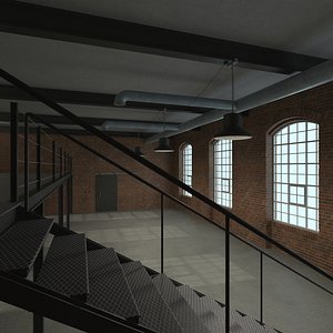 loft apartment industrial 3D model
