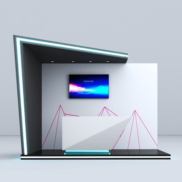 3D model futuristic booth
