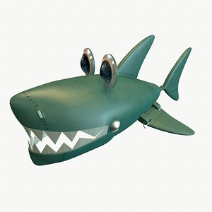 3D model cartoon shark - robot